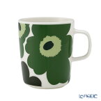 マリメッコ(marimekko) Unikko ウニッコ／けしの花 60thアニバーサリーコレクション マグカップ 250ml グリーン×ライトグリーン 250ml 073093-166／24SS 北欧 食器 プレゼント おしゃれ かわいい ブランド 結婚祝い 内祝い 出産内祝い 出産祝い 結婚内祝い