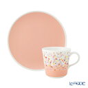 ナルミ ポーチュラカ 2ピースセット マグカップ 340ml &プレート21cm ピンク 鳴海製陶 NARUMI 食器セット お祝い 結婚祝い 出産内祝い 出産...