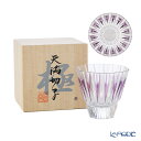【P10倍・クーポン】 切子工房 昌榮 天満切子 環 半合ぐい呑み 金紫 /// 昌栄 グラス 日本酒 ガラス おしゃれ 冷酒 焼酎グラス 酒器 高級 ブランド...