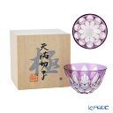 【ポイント10倍】切子工房 昌榮 天満切子 蓮 ぐい呑み 華 金紫 /// 昌栄 グラス 日本酒 ガラス おしゃれ 冷酒 焼酎グラス 酒器 高級 ブランド 手作...