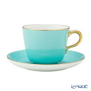 【P10倍・クーポン】大倉陶園 色蒔き ティーカップ&ソーサー/モーニング碗皿 295ml ライトブルー 1261/26C プレゼント おしゃれ かわいい 食器 ブランド 結婚祝い 内祝い 出産内祝い 出産祝い 結婚内祝い