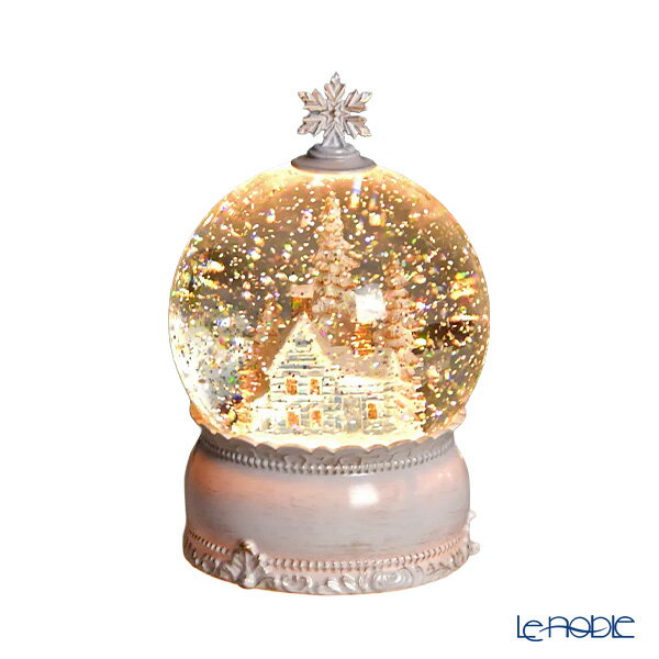 【P10倍・クーポン】ハルモニア クリスマスオブジェ リキッドLEDスノードーム ホワイトタウン 19cm HM-011211 電池／USB仕様※電池は別売り HARMONIER 置物 インテリア 実用的 実用品のサムネイル