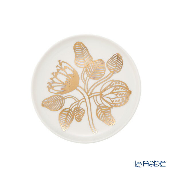 【P5倍・クーポン】マリメッコ(marimekko) Tiara ティアラ プレート 13.5cm ホワイト×ゴールド 074548-120／25AW 北欧 マリメッコ marimekko 食器 プレート 皿
