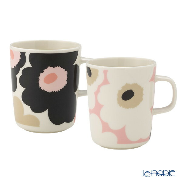 【P10倍・クーポン】マリメッコ(marimekko) Unikko ウニッコ／けしの花 マグカップ 250ml ピンク ペアセット 色違い...