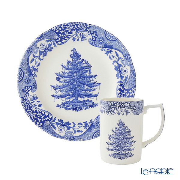 スポード ブルーイタリアン クリスマスツリー 2点セット SPODE イギリス 食器 マグカップ プレゼント ..