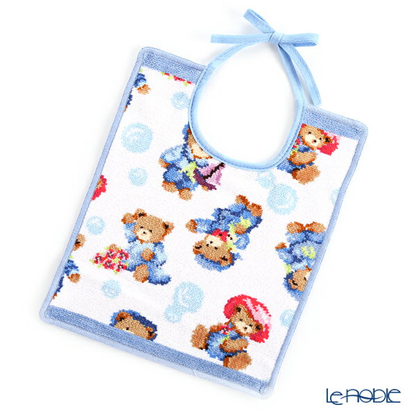 【P10倍・クーポン】フェイラーベビー よだれかけ／スタイ リトルスキッパーズ 25×30cm ライトブルー 男の子用 タオル ハンカチのサムネイル