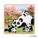 【5/1クーポン・P10】 フェイラー ハンドタオル(ハンカチ) パンダの親子 アプリコット 25×25cm