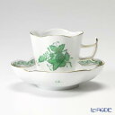 【9/1クーポン・P10】 ヘレンド(HEREND) アポニーグリーン 04198-0-00/4198 コーヒーカップ&ソーサー(楕円) 100ml コーヒ