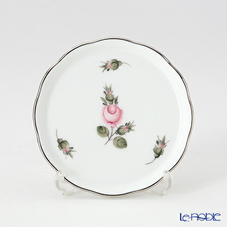 ヘレンド(HEREND) ウィーンのバラ プラチナ コースター／ミニトレイ 10cm 小皿／豆皿 00341-0-00 プレート お皿 食器 ブランド 結婚祝い 内祝い 出産内祝い 出産祝い 結婚内祝いのサムネイル