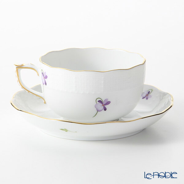 ヘレンド (HEREND) バイオレット(ゴールド) VIOLET 00724-0-00 ティーカップ＆ソーサー 200ml /// カップアンドソーサー かわいい おしゃれ ブランド 高級 食器 花柄 herend 紅茶カップ クラシック // ギフト プレゼント 贈り物 誕生日 結婚祝い 出産祝い 還暦祝 le-noble-10068927 ブランド洋食器の店ル・ノーブル サンプル画像2