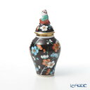 【P10倍・クーポン】 ヘレンド(HEREND) 黒地紅梅・PFNC 06574-0-21 ミニベース蓋付(マンダリン) 9cm 黒地紅梅(PFNC) シノワズ...