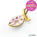 【先着クーポン】 ヘレンド(HEREND) ペンダントトップ C6 08169-0-00 リーフ ボルドー 4×3.5cm