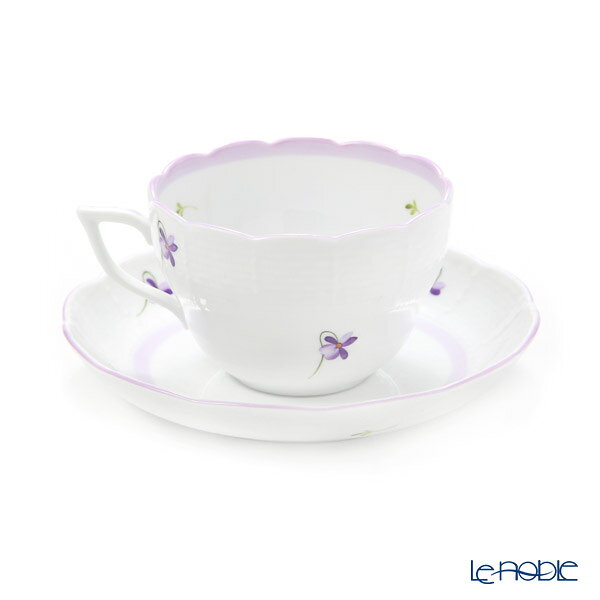 ヘレンド (HEREND) バイオレット(ライラック) VIOLETL 00730-0-00 ティーカップ＆ソーサー(兼用) 200ml /// カップアンドソーサー コーヒーカップ かわいい おしゃれ ブランド 高級 食器 花柄 herend 紅茶カップ クラシック // ギフト プレゼント 贈り物 le-noble-10113838 ブランド洋食器の店ル・ノーブル サンプル画像2