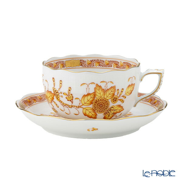 【P10倍・クーポン】ヘレンド(HEREND) インドの華イエロー 00724-0-00/724 ティーカップ&ソーサー 200ml プレゼント おしゃれ かわ...