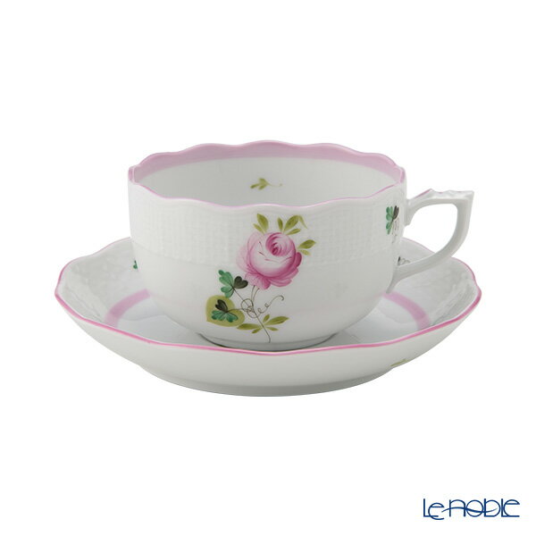 【P10倍・クーポン】ヘレンド(HEREND) ウィーンのバラ ピンク 00724-0-00 ティーカップ&ソーサー 200ml プレゼント おしゃれ かわいい...