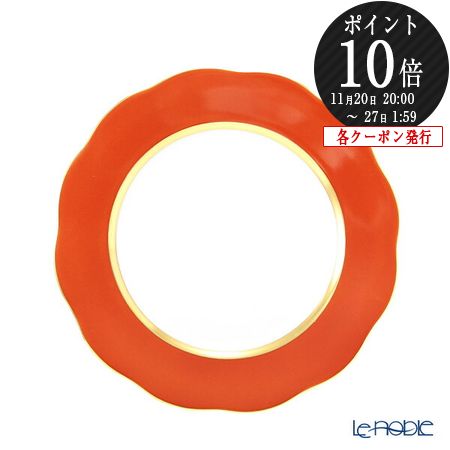 【P10倍・クーポン】ヘレンド(HEREND) シルクリボン CH3 20517-0-00 プレート 19cm レッド 皿 お皿 食..