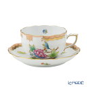 【ポイント10倍】ヘレンド(HEREND) VBO-Y5 00724-0-00 ティーカップ&ソーサー 200ml ライトオレンジ /// ヴィクトリアブーケ ...