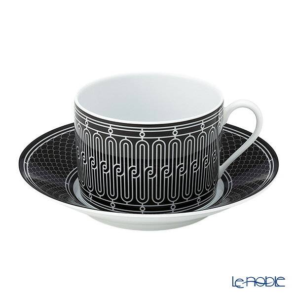 【P10倍・クーポン】エルメス (HERMES) H Deco アッシュデコ モーニングカップ＆ソーサー 340ml 037015P HERMES ブランド食器 アッシュデコ Hデコ モーニングカップアンドソーサー ブレックファストカップ