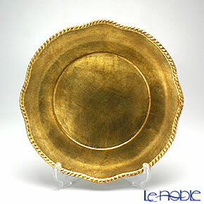 【1102キッチン10倍】フィレンツェトレイチャージャープレート コーダー　ゴールド