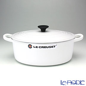 ル・クルーゼ　ココット・オーバル　25cm　ホワイト