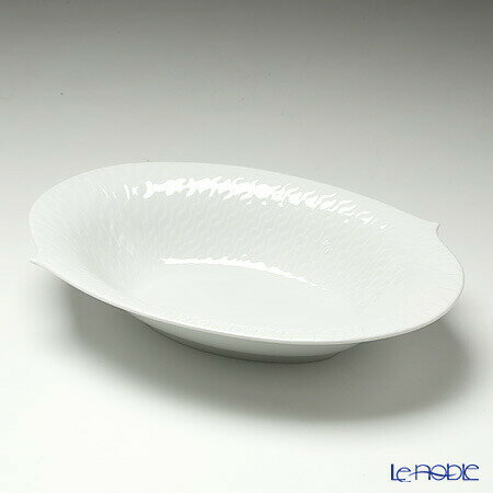 【先着クーポン】 マイセン(Meissen) 波の戯れホワイト 000001／29281 オーバルディッシュ 28cm マイセン MEISSEN 波の戯れ 波の戯れホワイト 白