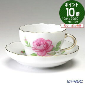 マイセン (Meissen) ピンクのバラ 020110／00582 コーヒーカップ＆ソーサー 200ml コーヒ―カップ プレゼント おしゃれ かわいい 食器 ブランド 結婚祝い 内祝い 出産内祝い 出産祝い 結婚内祝い