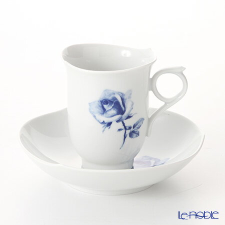 マイセン 【ポイント10倍】マイセン (Meissen) 青いバラ Aquatinta-Rose 750501／28582 コーヒーカップ＆ソーサー 180ml コーヒ―カップ プレゼント おしゃれ かわいい 食器 ブランド 結婚祝い 内祝い 出産内祝い 出産祝い 結婚内祝い