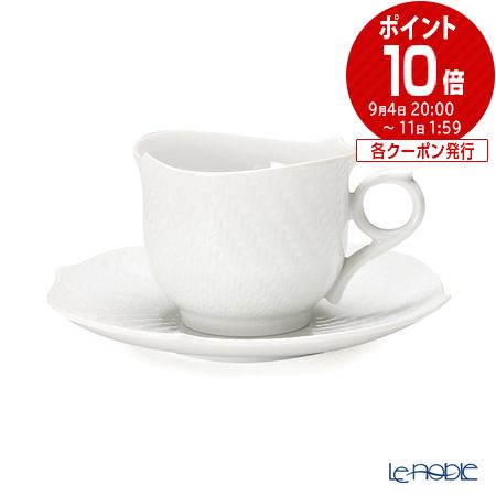 マイセン 【ポイント10倍】マイセン (Meissen) 波の戯れホワイト 000001／29586 モーニングカップ＆ソーサー 白 食器 ブランド 結婚祝い 内祝い 出産内祝い 出産祝い 結婚内祝い