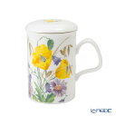 【P10倍・クーポン】ロイカーカム イングリッシュメドウ イエロー こし器付ビーカー 320ml /// マグカップ 茶こし付き 蓋付き イギリス製 輸入雑貨 ...