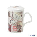 ロイカーカム パスタイム 地球儀 こし器付ビーカー 320ml /// マグカップ 茶こし付き 蓋付き ふた付 イギリス製 輸入雑貨 食洗機対応 お茶 紅茶 おしゃれ ブランド 高級 ボーンチャイナ 男性 メンズ // ギフト プレゼント 贈り物 父の日 誕生日 退職祝い(3)