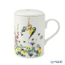 【ポイント10倍】ロイカーカム ガーデンワイルドライフ ビーカー/マグカップ ルーシー 325ml 蓋&こし器(茶こし)付き /// 茶こし付き 蓋付き イギリス製 輸入雑貨 花柄 鳥 動物 食洗機対応 紅茶 大人可愛い おしゃれ ブランド 高級 // ギフト プレゼント 贈り物 誕生日