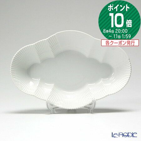 ロイヤルコペンハーゲン 【P10倍・クーポン】ロイヤルコペンハーゲン (Royal Copenhagen) エレメンツ ホワイト オーバルディッシュ 23cm 2597353／1017489 /// おしゃれ お皿 中皿 変形皿 北欧 白い食器 高級 ブランド // ギフト プレゼント 結婚祝い 引き出物 内祝い