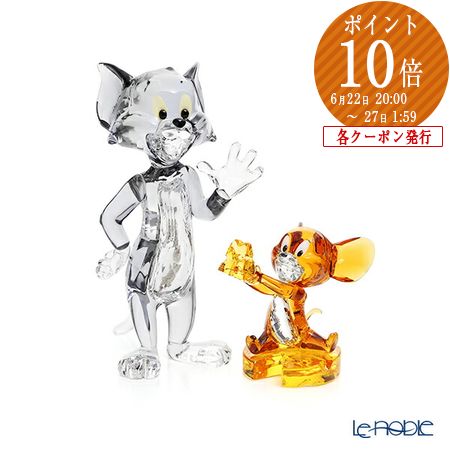 スワロフスキー トムとジェリー コンビペア 5-515-335 ＆ 5-515-336 21SS Swarovski 置物 オブジェ 人形 フィギュリン インテリアのサムネイル