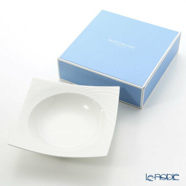 ウェッジウッド (Wedgwood) エスリアル101 スクエアボウル /// ウェッジウッド ボウル おしゃれ パスタ皿 白い食器 四角 中鉢 曲線 高級 ボーンチャイナ ブランド // ギフト プレゼント 贈り物 結婚祝い 引き出物 お祝い 内祝い