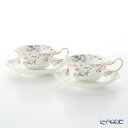 ウェッジウッド ティーカップ 【5/1限定 P10倍】ウェッジウッド (Wedgwood) スウィートプラム ティーカップ＆ソーサー(ピオニー) 200ml ペア 【ブランドボックス付】 /// ウエッジウッド 2客セット 花柄 すもも おしゃれ ブランド 紅茶カップ 高級 // ギフト プレゼント 結婚祝い 引き出物 内祝い