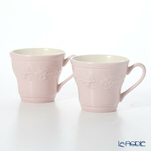 ウェッジウッド (Wedgwood) フェスティビティ マグ 300ml(ピンク) ペア /// マグカップ おしゃれ かわいい ペアマグカップ シンプル 花柄 食器 高級 ブランド ウエッジウッド // ギフト 結婚祝い お祝い 内祝い