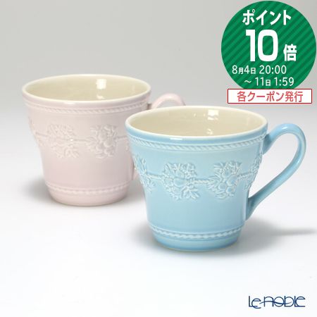 【ポイント10倍】ウェッジウッド (Wedgwood) フェスティビティ マグ 300cc(ピンク＆ブルー) ペア 【ブランドボックス付】【楽ギフ_包装選択】【楽ギフ_のし宛書】 ウエッジウッド 結婚祝い お祝い マグカップ 食器 おしゃれ