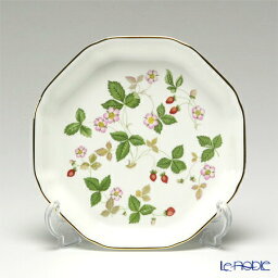 ウェッジウッド 食器 ウェッジウッド (Wedgwood) ワイルドストロベリー オクタゴナルディッシュ S 18cm /// プレート 皿 おしゃれ お皿 花柄 イチゴ 可愛い 8角形 八角形 中皿 ウエッジウッド 食器 高級 ブランド // ギフト プレゼント 結婚祝い お祝い 内祝い