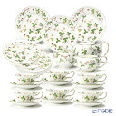 ウェッジウッド (Wedgwood) ワイルドストロベリー 23ピースセット(ピオニー・プレート 18cm) ウエッジウッド 食器セット お祝い 結婚祝い 出産...