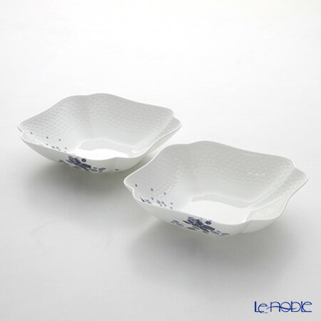 【P10倍・クーポン】ウェッジウッド (Wedgwood) ストロベリーブルームインディゴ スクエアボウル 23×23cm ペア ウエッジウッド Wedgwood ストロベリーブルーム インディゴ ボウル 鉢