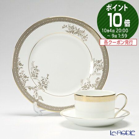 ウェッジウッド 食器 【ポイント10倍】ウェッジウッド (Wedgwood) ヴェラ・ウォン ヴェラレース ゴールド トリオセット ウエッジウッド 結婚祝い 内祝い お祝い 食器セット 出産内祝い 出産祝い 結婚内祝い プレゼント ブランド