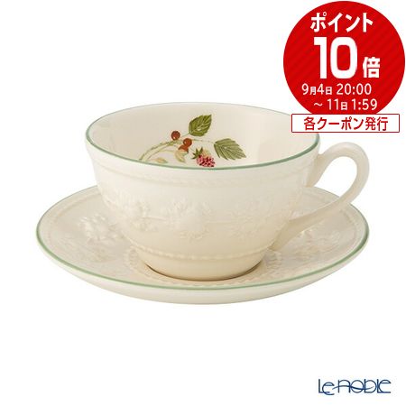 ウェッジウッド ティーカップ 【ポイント10倍】ウェッジウッド (Wedgwood) フェスティビティ ティーカップ＆ソーサー 160ml(ラズベリー) /// ティーカップ おしゃれ かわいい 花柄 紅茶カップ ウエッジウッド 食器 高級 ブランド // ギフト プレゼント 結婚祝い 引き出物 お祝い 内祝い