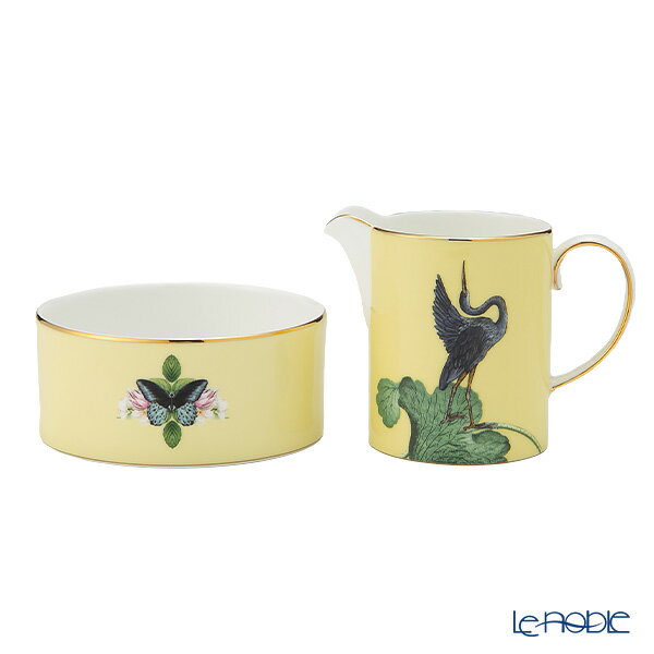 【P10倍・クーポン】ウェッジウッド (Wedgwood) ワンダーラスト ウォーターリリー シュガー ＆ クリーマー セット ウエッジウッド 結婚祝い 内祝い お祝い 食器セット 出産内祝い 出産祝い 結婚内祝い プレゼント ブランド