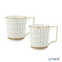 【先着クーポン・P10】ウェッジウッド (Wedgwood) ルネッサンス グレイ(グレー) マグカップ 300ml ペア /// 2個セット WEDGWOOD...