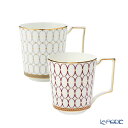 【エントリーP10・クーポン】ウェッジウッド (Wedgwood) ルネッサンス グレイ(グレー)&レッド マグカップ 300ml ペア ウエッジウッド ルネッサンスゴールド ルネッサンスレッド プレゼント おしゃれ かわいい 食器 ブランド 結婚祝い 内祝い 出産内祝い 出産祝い 結婚内祝い