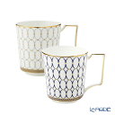 ウェッジウッド (Wedgwood) ルネッサンス グレイ(グレー)＆ゴールド(ブルー) マグカップ 300ml ペア ウエッジウッド 結婚祝い 内祝い ..