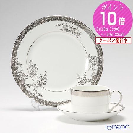 【P10倍・クーポン】ウェッジウッド (Wedgwood) ヴェラ・ウォン ヴェラレース プラチナ トリオセット ウエッジウッド Wedgwood 食器セット
