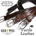 ゴールドファイル 30mm タートルレザー ピンベルト