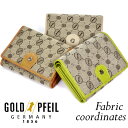 Fabric coordinates(ファブリックコーディネート) 二つ折り財布(小銭入れあり) 「ゴールドファイル」 GP50412