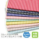 スムースニット生地105cm巾／ミニギンガムチェック・オリジナルカラー（生成地）